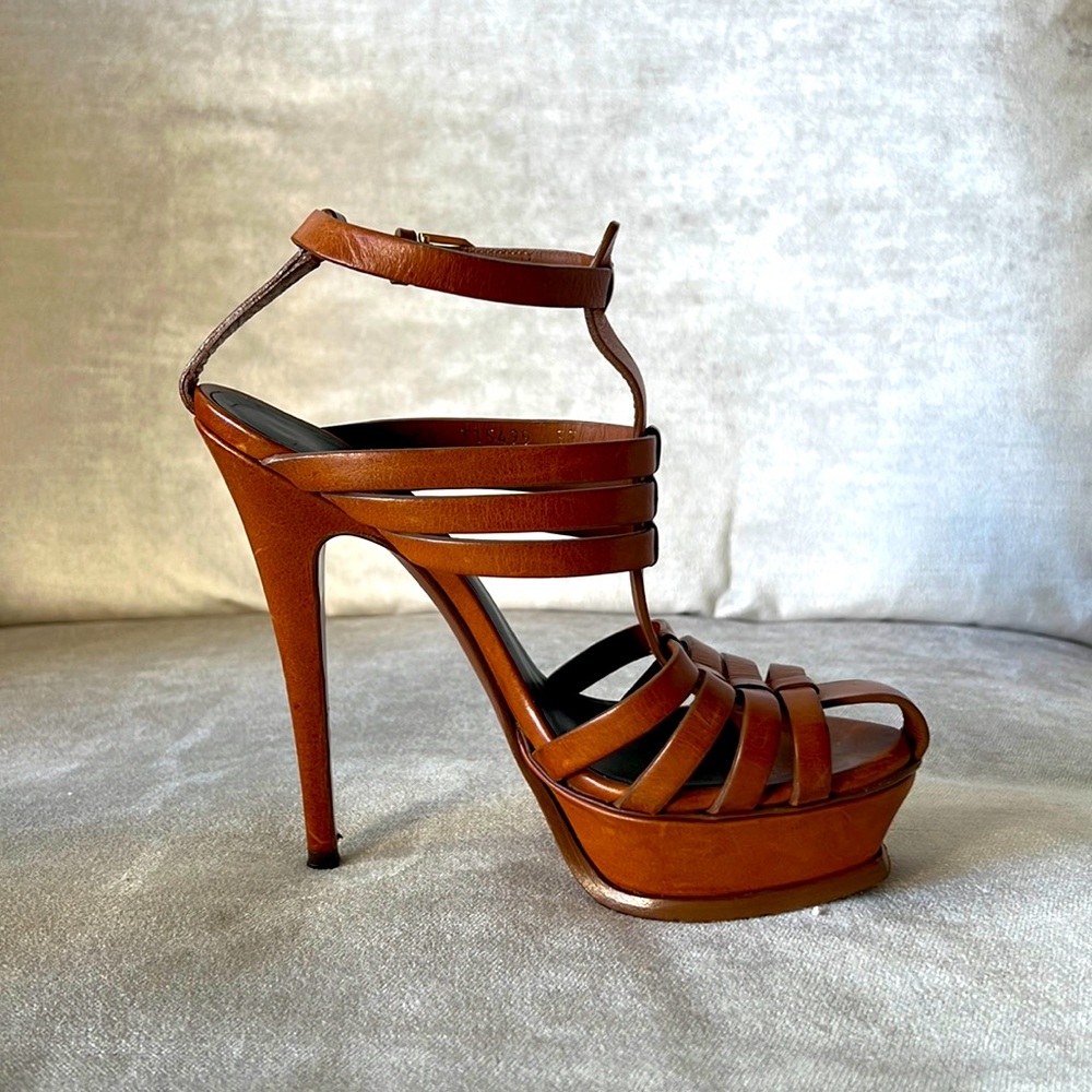 YSL strapped platform sandals 37